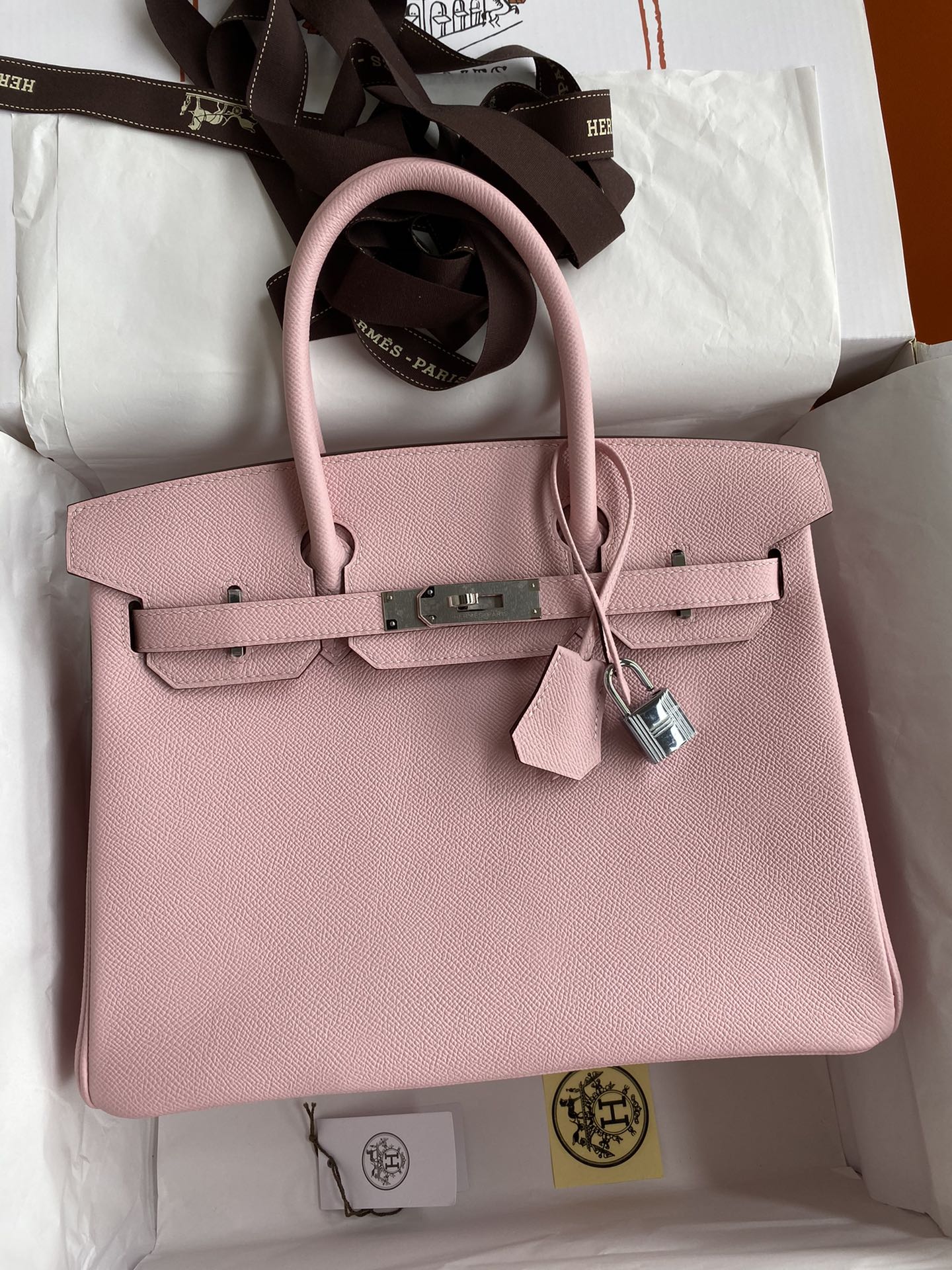 Hermes Birkin 30CM Epsom Leather Handbag Pink